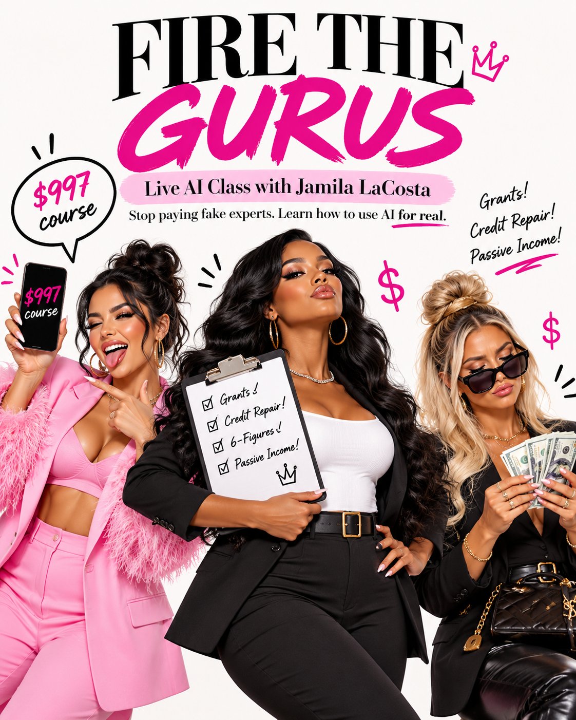 FIRE THE GURUS live AI class with Jamila LaCosta