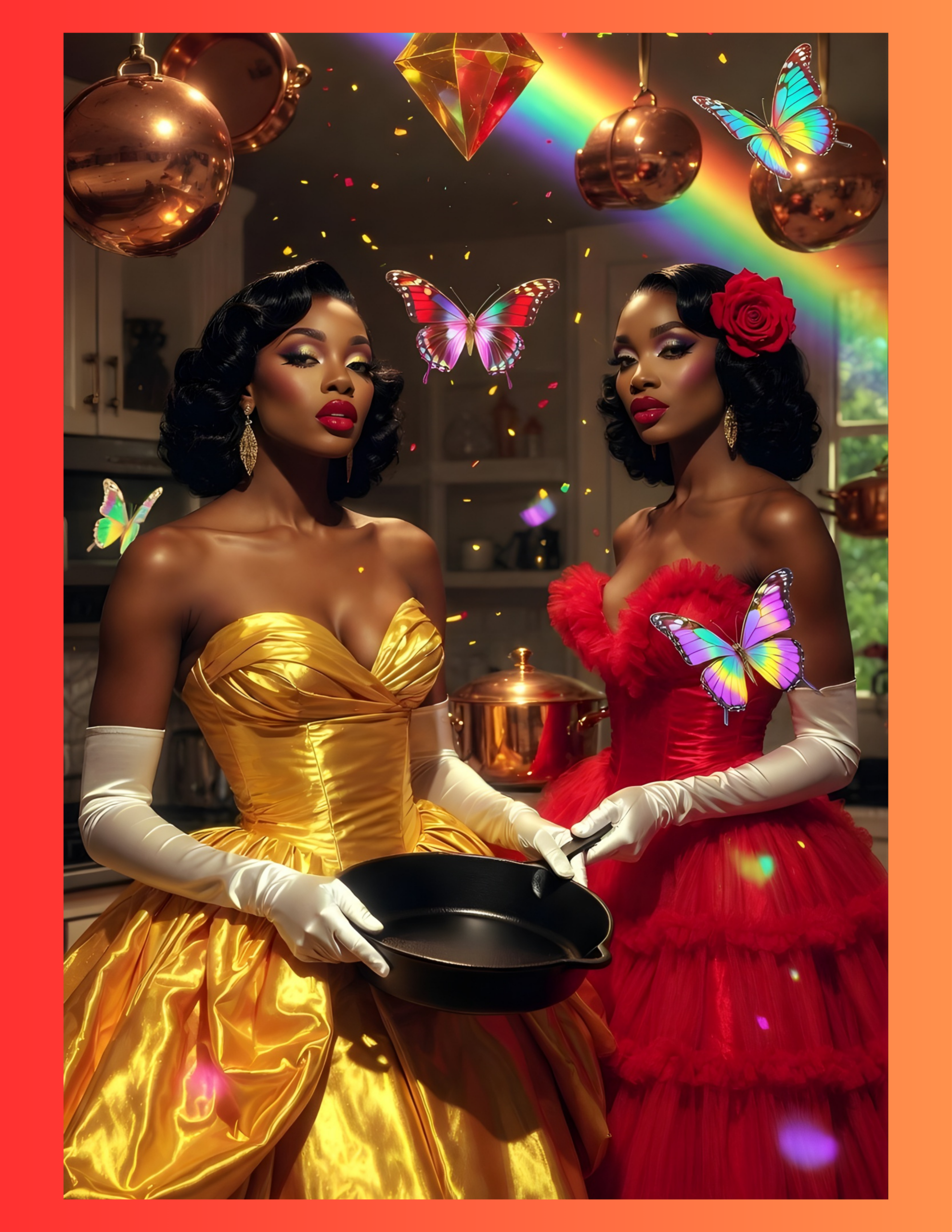 Yellow and Red Girls