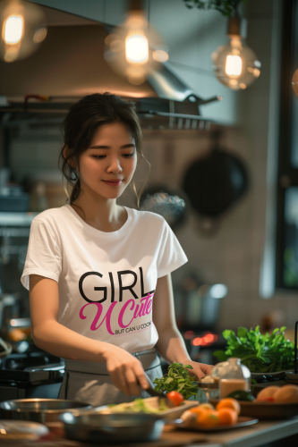 t-shirt-mockup-of-an-ai-generated-smiling-woman-cooking-a-salad-m40130